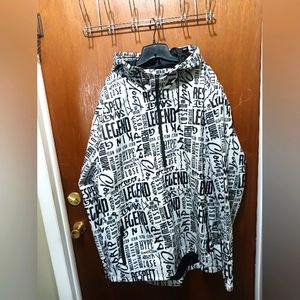 Encyrpted Wind Breaker size 5X blank and white!!